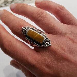 Tigers eye 925 sterling silver size 6